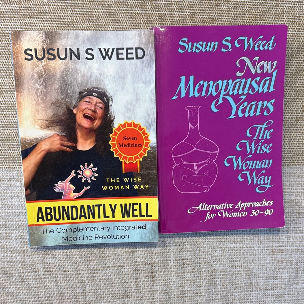 Bundle of 2 Books: Abundantly Well and New Menopausal Years Books by Susun Weed